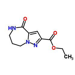 Ethyl 4-oxo-5,6,7,8-tetrahydro-4H-pyrazolo[1,5-a][1,4]diazepine-2-carboxylate Structure