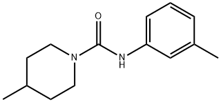 4-methyl-1-(n-(m-tolyl)carbamoyl)piperidine structure