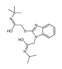 1H-Benzimidazole-1-acetamide,2-[[2-[(1,1-dimethylethyl)amino]-2-oxoethyl]thio]-N-(1-methylethyl)-(9CI) Structure