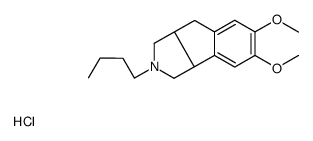 2-butyl-6,7-dimethoxy-3,3a,4,8b-tetrahydro-1H-indeno[1,2-c]pyrrole,hydrochloride结构式