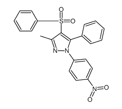 4-(benzenesulfonyl)-3-methyl-1-(4-nitrophenyl)-5-phenylpyrazole结构式