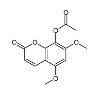 (5,7-dimethoxy-2-oxochromen-8-yl) acetate结构式