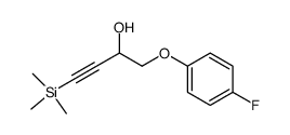 1-(4-fluorophenoxy)-4-(trimethylsilyl)but-3-yn-2-ol结构式