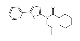 N-(5-phenylthiophen-2-yl)-N-prop-2-enylcyclohexanecarboxamide Structure