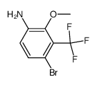 4-Bromo-2-methoxy-3-(trifluoromethyl)aniline结构式