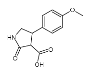 4-(4-methoxy-phenyl)-2-oxo-pyrrolidine-3-carboxylic acid结构式