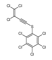 1,2,3,4,5-pentachloro-6-(3,4,4-trichlorobut-3-en-1-ynylsulfanyl)benzene Structure