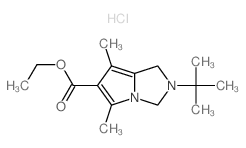 1H-Pyrrolo[1,2-c]imidazole-6-carboxylicacid, 2-(1,1-dimethylethyl)-2,3-dihydro-5,7-dimethyl-, ethyl ester,hydrochloride (1:1)结构式