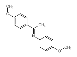 Benzenamine,4-methoxy-N-[1-(4-methoxyphenyl)ethylidene]- structure