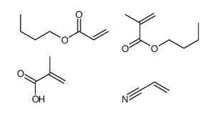 2-甲基-2-丙烯酸与2-甲基-2-丙烯酸丁酯、2-丙烯酸丁酯和丙烯腈的聚合物结构式
