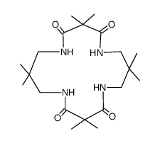 3,3,7,7,11,11,15,15-octamethyl-1,5,9,13-tetraaza-cyclohexadecane-2,4,10,12-tetraone结构式