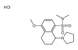 4-methoxy-N,N-dimethyl-8-pyrrolidin-1-ium-1-yl-5,6,7,8-tetrahydronaphthalene-1-sulfonamide,chloride结构式