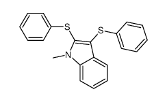 1-methyl-2,3-bis(phenylsulfanyl)indole结构式