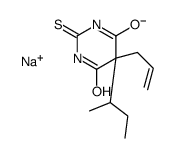5-Allyl-5-sec-butyl-2-sodiothio-4,6(1H,5H)-pyrimidinedione结构式