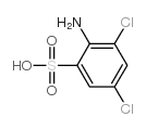 2-氨基-3,5-二氯苯磺酸结构式