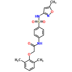 2-(2,6-Dimethylphenoxy)-N-{4-[(5-methyl-1,2-oxazol-3-yl)sulfamoyl]phenyl}acetamide结构式