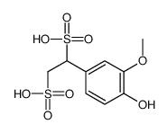 1-(4-hydroxy-3-methoxyphenyl)ethane-1,2-disulfonic acid结构式