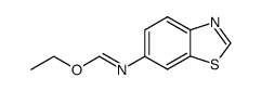 Methanimidic acid, N-6-benzothiazolyl-, ethyl ester (9CI)结构式