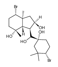 7-Bromo-3-[(4-bromo-1-hydroxy-3,3-dimethylcyclohexyl)hydroxymethyl]octahydro-4,7a-dimethyl-1H-indene-2,4-diol结构式