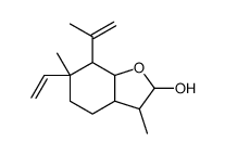 6-ethenyl-3,6-dimethyl-7-prop-1-en-2-yl-3,3a,4,5,7,7a-hexahydro-2H-1-benzofuran-2-ol结构式