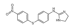 N-[4-(4-nitrophenyl)sulfanylphenyl]-4,5-dihydro-1H-imidazol-2-amine结构式