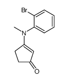 3-[(2-bromophenyl)(methyl)amino]cyclopent-2-en-1-one结构式