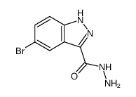 5-BROMO-1H-INDAZOLE-3-CARBOXYLIC ACID HYDRAZIDE结构式