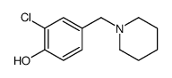 2-chloro-4-(piperidin-1-ylmethyl)phenol Structure