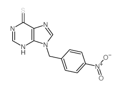 9-[(4-nitrophenyl)methyl]-3H-purine-6-thione Structure