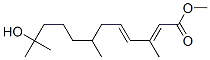 (2E,4E)-11-Hydroxy-3,7,11-trimethyl-2,4-dodecadienoic acid methyl ester结构式
