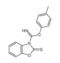 2-thioxo-benzooxazole-3-carboximidic acid p-tolyl ester Structure