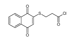 3-((1,4-dioxo-1,4-dihydronaphthalen-2-yl)thio)propanoyl chloride结构式