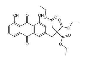 1,8-Dihydroxy-3-[2,2,3-tris(ethoxycarbonyl)propyl]-9,10-anthraquinone Structure