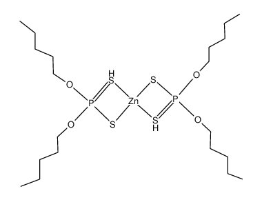 zinc bis(O,O-dipentyl) bis(dithiophosphate)结构式