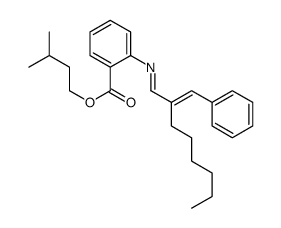 3-methylbutyl 2-[[2-(phenylmethylene)octylidene]amino]benzoate structure