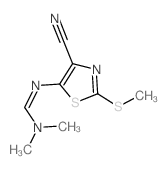 N-(4-cyano-2-methylsulfanyl-1,3-thiazol-5-yl)-N,N-dimethyl-methanimidamide结构式