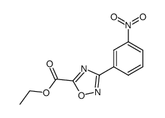 3-(3-nitro-phenyl)-[1,2,4]oxadiazole-5-carboxylic acid ethyl ester Structure