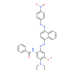 N-[5-(Diethylamino)-4-methoxy-2-[[4-[(4-nitrophenyl)azo]-1-naphthalenyl]azo]phenyl]benzamide Structure