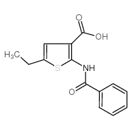 2-benzamido-5-ethylthiophene-3-carboxylic acid structure