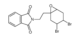 2-(2-(3,4-dibromo-7-oxabicyclo[4.1.0]heptan-1-yl)ethyl)isoindoline-1,3-dione Structure
