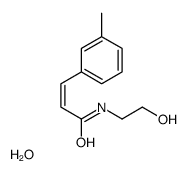 (E)-N-(2-hydroxyethyl)-3-(3-methylphenyl)prop-2-enamide,hydrate结构式