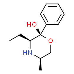 2-Morpholinol,3-ethyl-5-methyl-2-phenyl-,(2alpha,3alpha,5alpha)-(9CI) structure