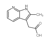 2-甲基-1H-吡咯并[2,3-b]吡啶-3-乙酸结构式