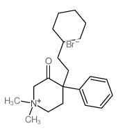 Piperidinium,4-(2-cyclohexylethyl)-1,1-dimethyl-3-oxo-4-phenyl-, bromide (1:1)结构式
