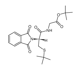 tert-butyl (R)-(3-(tert-butylthio)-2-(1,3-dioxoisoindolin-2-yl)propanoyl)glycinate结构式