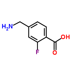 4-(Aminomethyl)-2-fluorobenzoic acid结构式
