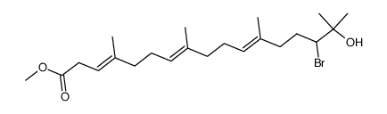 methyl (7E,11E)-15-bromo-16-hydroxy-4,8,12,16-tetramethylheptadeca-3,7,11-trienoate Structure