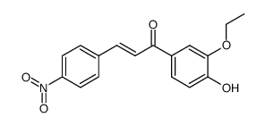 (E)-1-(3-ethoxy-4-hydroxyphenyl)-3-(4-nitrophenyl)prop-2-en-1-one结构式