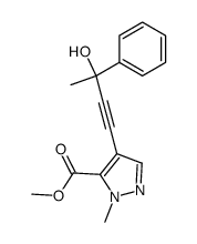 methyl 4-(3-hydroxy-3-phenylbut-1-yn-1-yl)-1-methyl-1H-pyrazole-5-carboxylate结构式