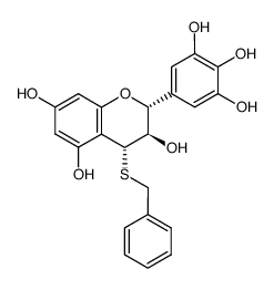 (+)-gallocatechin 4α-benzylthioether结构式